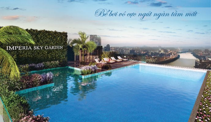 Bể bơi vô cực tiện ích imperia sky garden