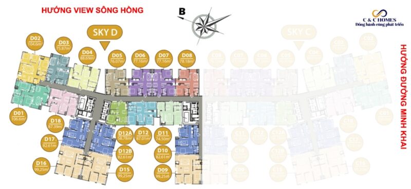 Mặt bằng tòa D Imperia Sky Garden Minh Khai